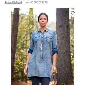 Ryan Michael Denim Tunic Dress